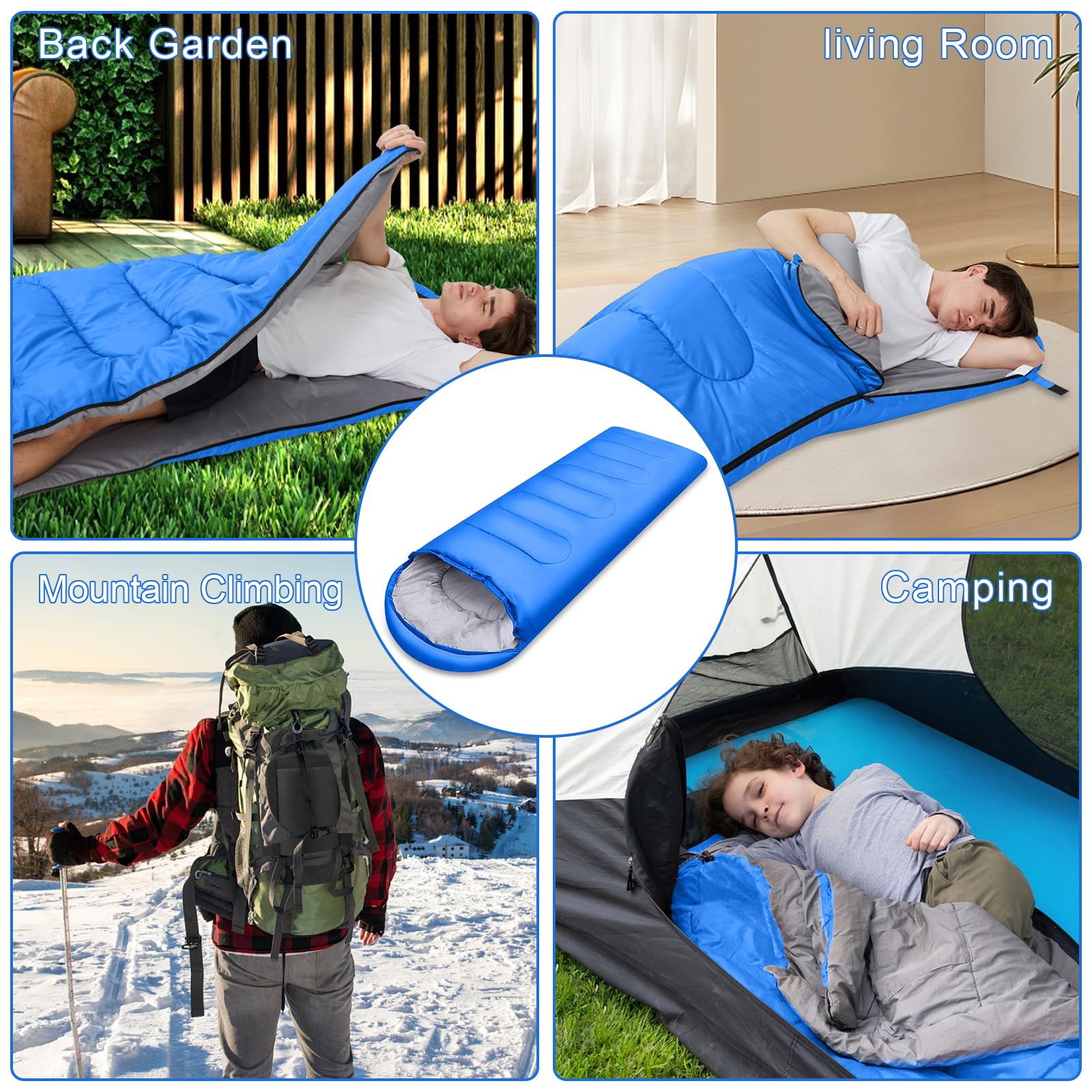Bolsa De Dormir TZPAUG Ultraligero Compacto Y Impermeable, Saco