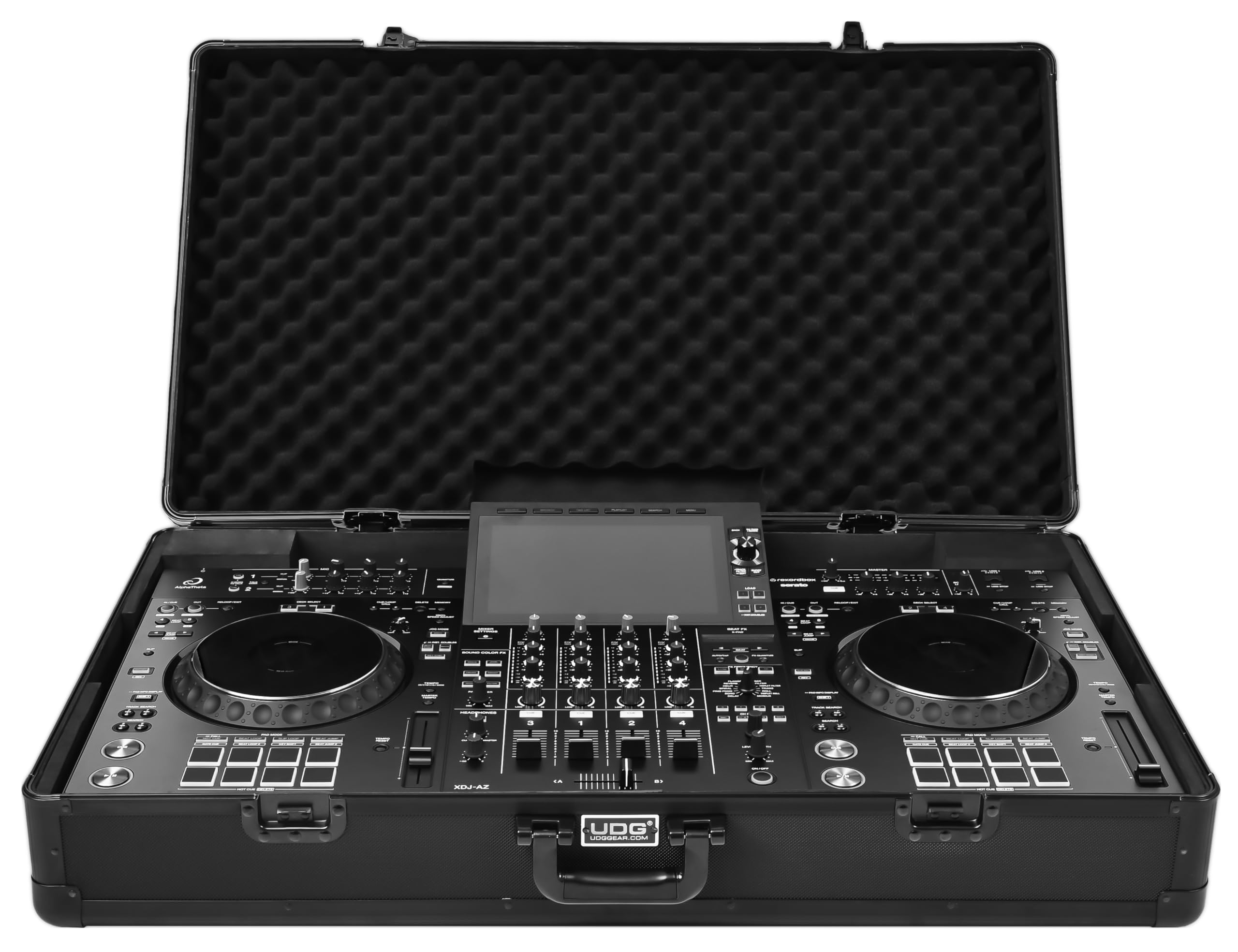 UDG Ultimate Aluminium Flightcase AlphaTheta XDJ-AZ, Schwarz (U93028BL) | Leichter Aluminium-Flightcase; EVA-Schauminnere; sichere Verschlüsse; Touring-DJ-Schutz