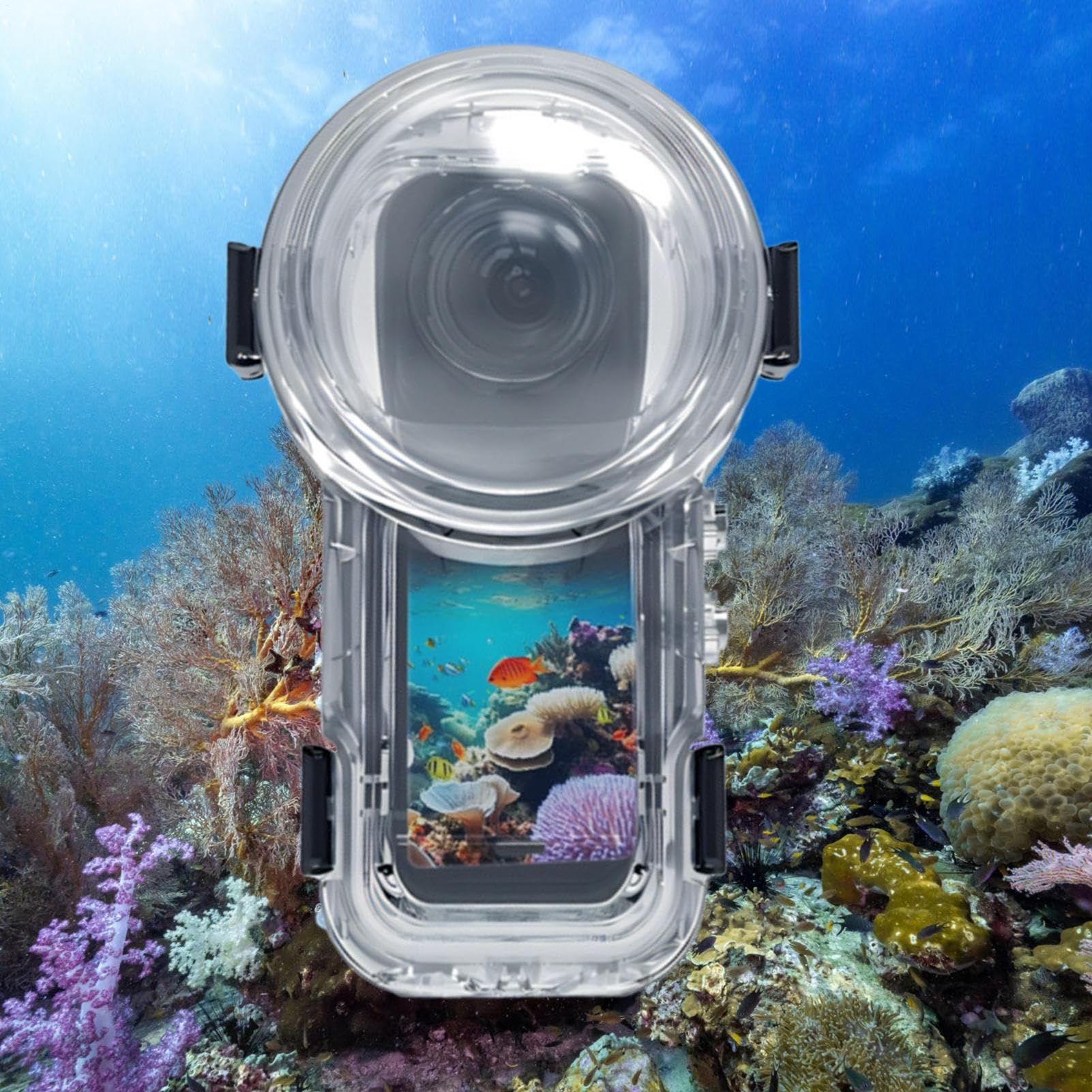 Subacquea Impermeabile Custodia Protettiva Impermeabile per Fotocamera | Guscio Antiappannante 60m per Attività Subacquee e All'aperto Unisex