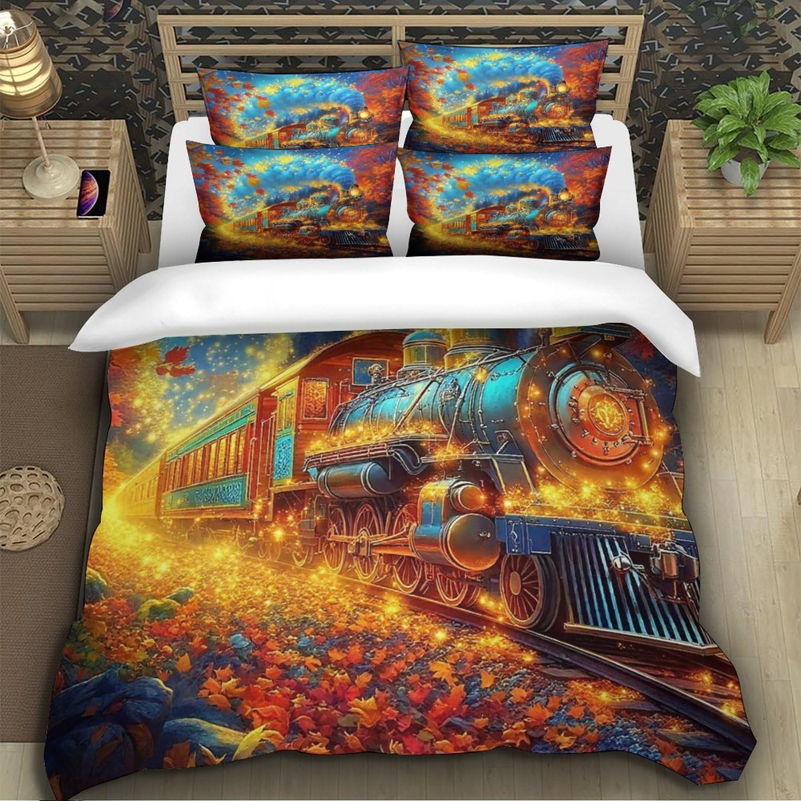 Housse de couette train 3D pour transformer la chambre des enfants