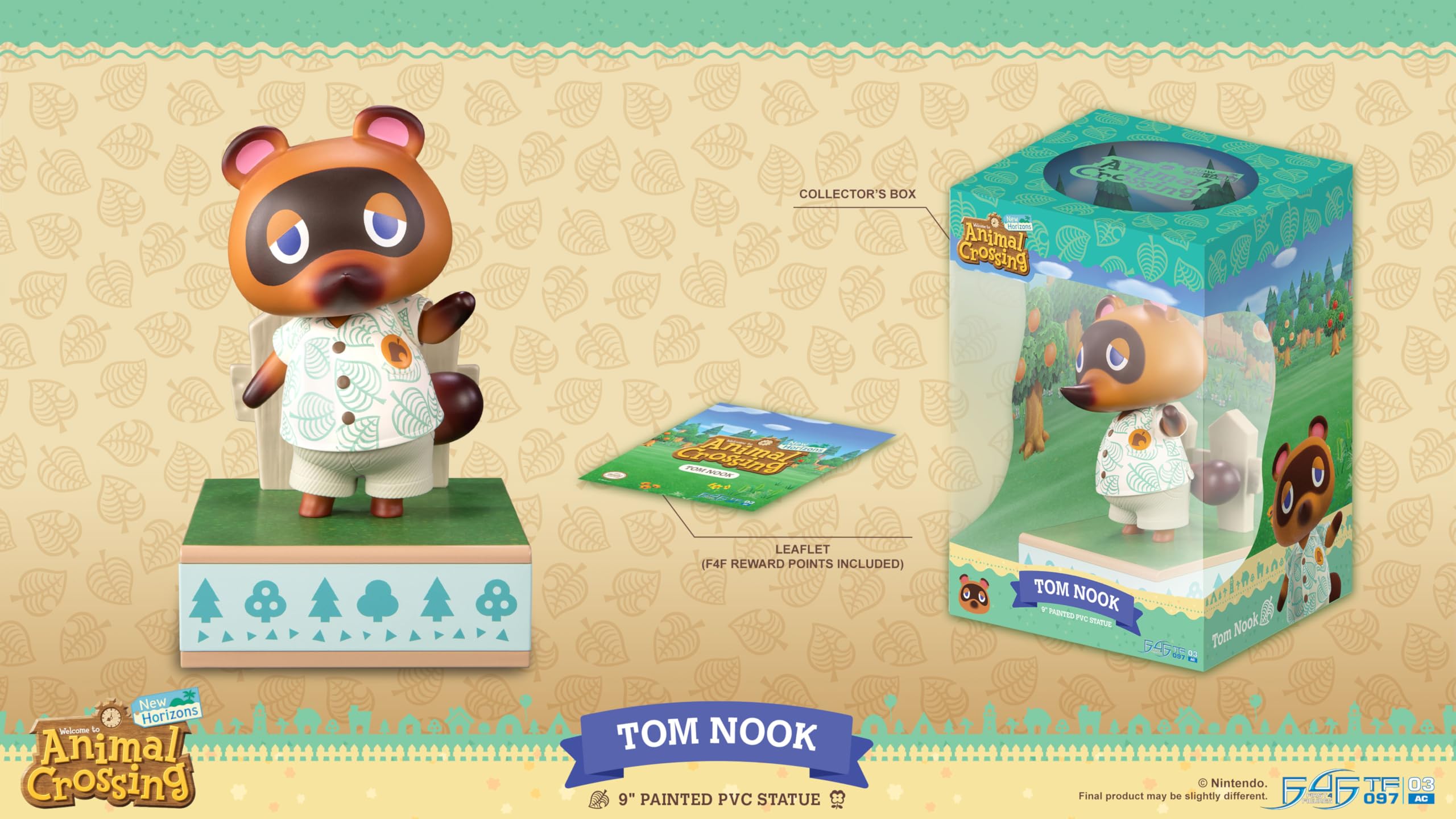 First 4 Figures - Animal Crossing: Nuevos horizontes - Estatua Tom Nook - Estatua de PVC Pintado - 22cm