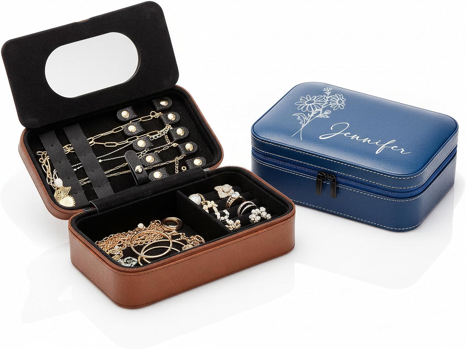 Ships Next Day, Personalized Jewelry Box, Wedding Favors, Custom Name Jewelry Case, Personalized Bridesmaid Girlfriend Valentine's Day Gift