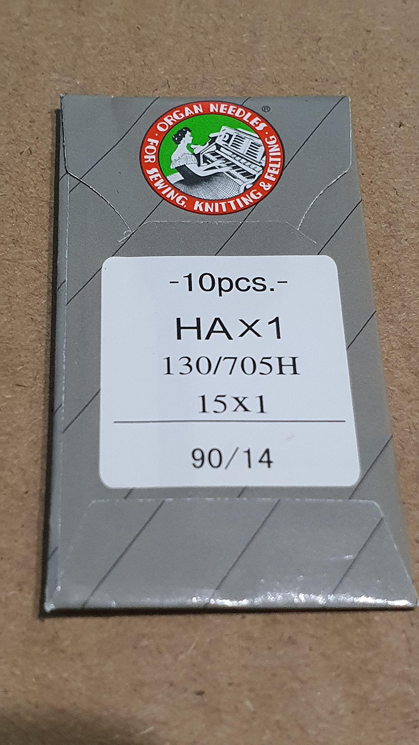 Organ Universal Domestic Sewing Machine Needles HAX1 130/705H 15X1 Flat Shank (14/90)