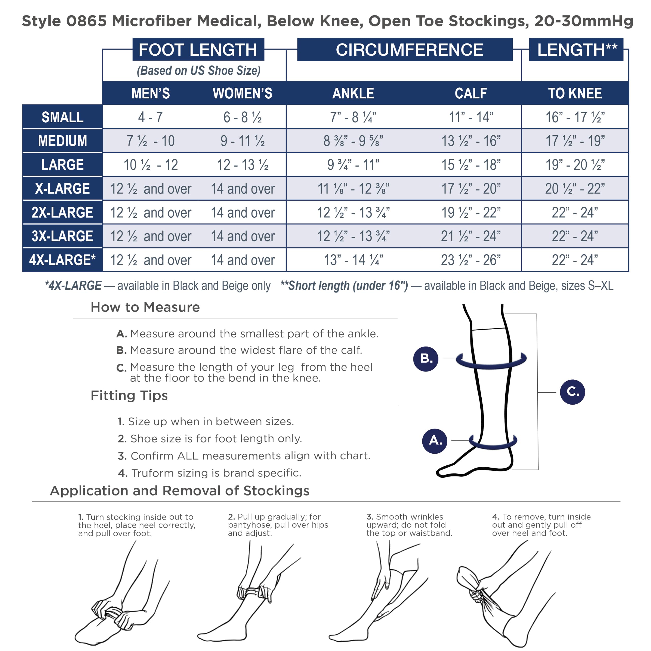 Truform Medias de compresión de 20-30 mmHg para hombres y mujeres, hasta la rodilla, puntera abierta, color gris, talla L