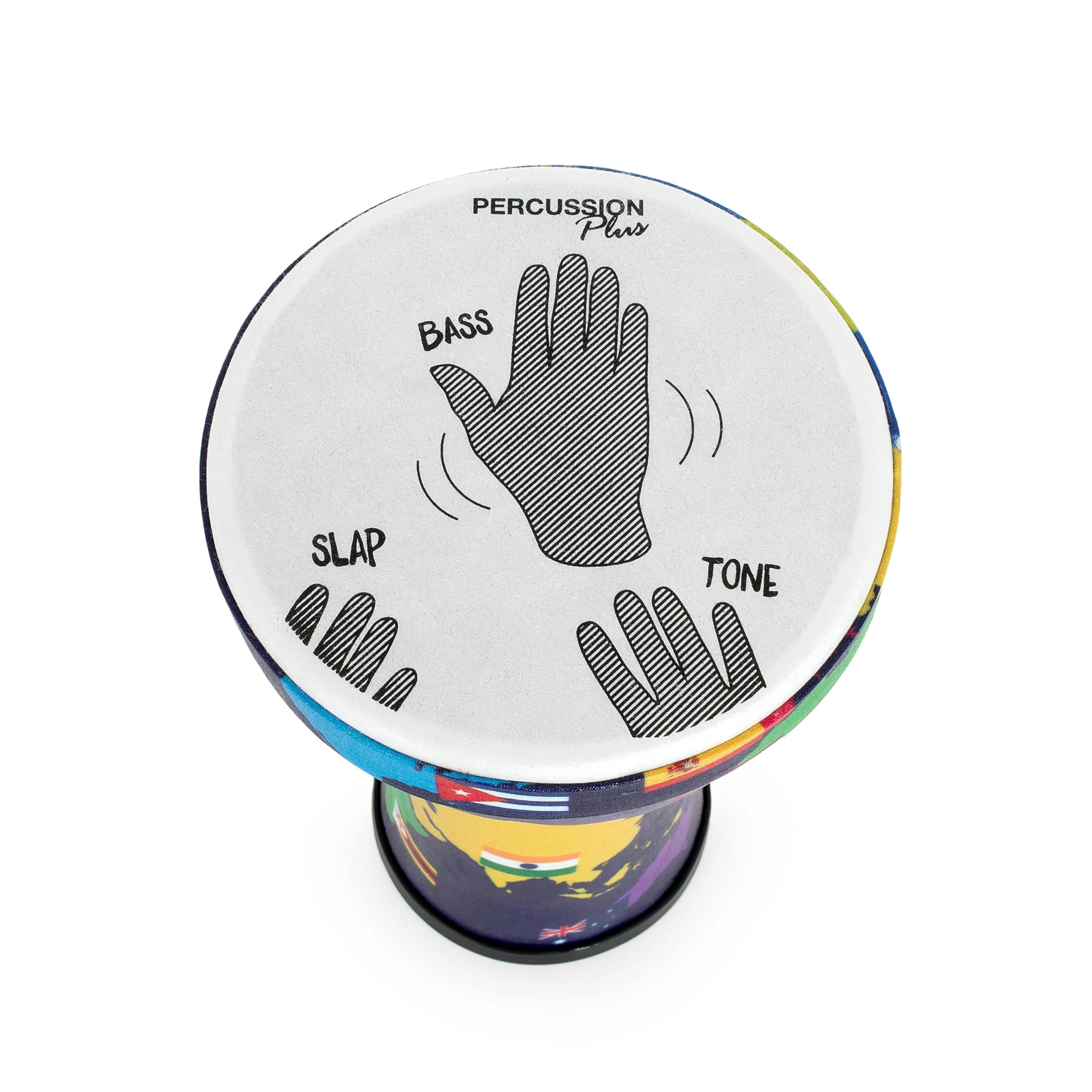 Percussion Plus World Slap Djembe preafinado, 6 pulgadas (cabeza)