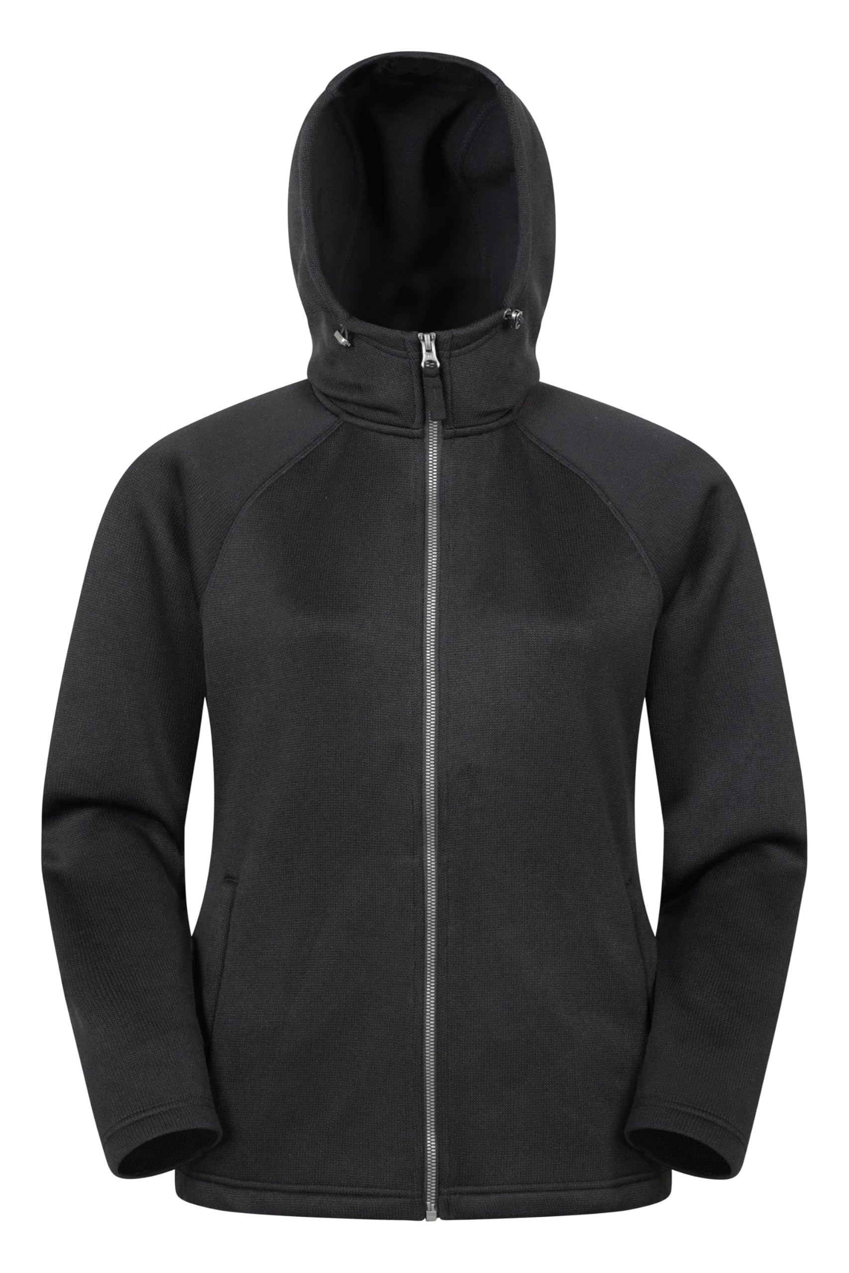 Mountain Warehouse Women's Jet Black 'Nevis' Full Zip Travelling Warm Outdoors Fleece Jacket In | Size: 12