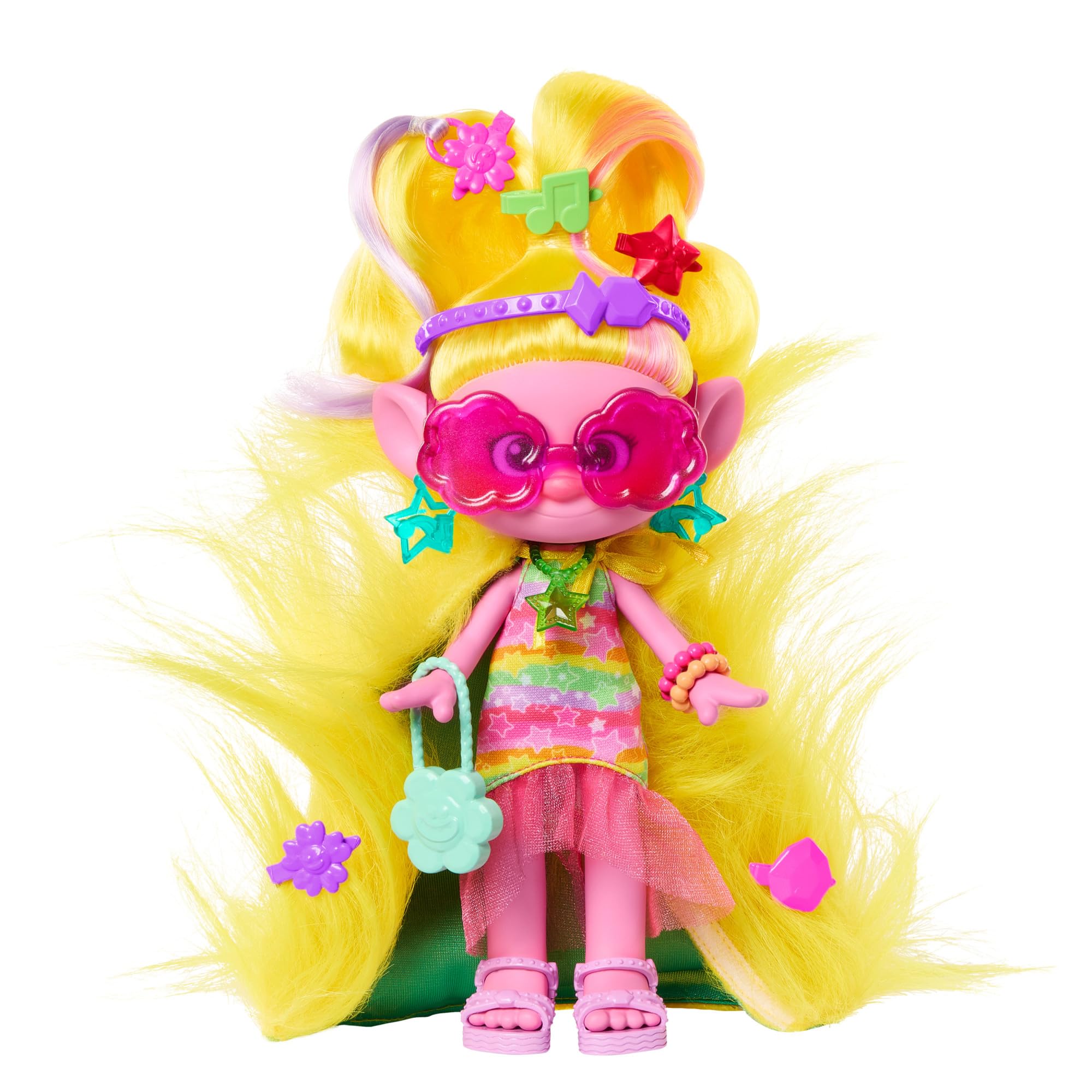 ​DreamWorks Trolls Band Together Viva Fashion Doll & 10+ Accessories, Hairsational Reveals with Transforming Hair Piece, HNF17