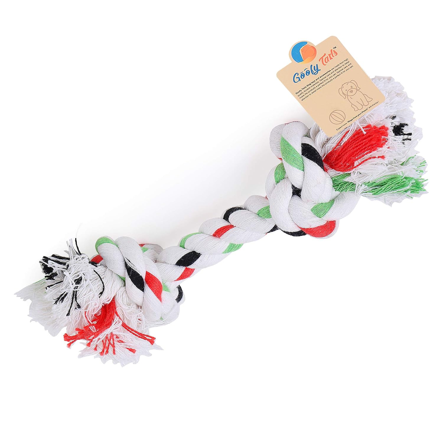 Buy Goofy Tails Cotton Rope Toy with Key Chain, Multi Color, 100 g ...