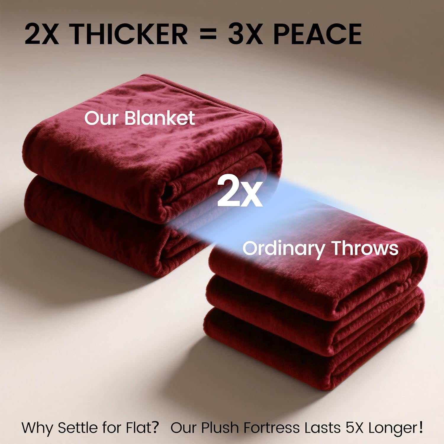 gogobunny Waterproof Bed Blanket, Reversible Sherpa Fleece Throw Blanket for Dog Puppy Cat, Furniture Cover Protects Bed Couch Sofa from Liquid Pee and Pet Fur (Romantic Red, 50x60 inches) - Image 5