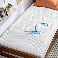 Bedsure Twin XL Waterproof Mattress Protector - Breathable Noiseless Pad, Deep 8-21" Pocket for College Dorm Beds, 39x80 White