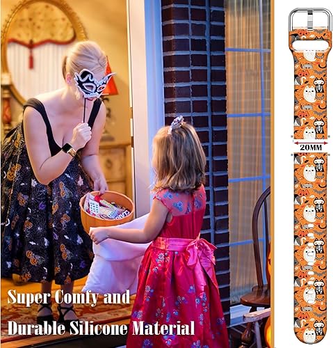 Miniatura 6 de Correa de silicona floral de Navidad de 0.787 pulgadas compatible con Samsung Watch Active 2 de 1.575 pulgadas, 1.654 pulgadas, correa de repuesto