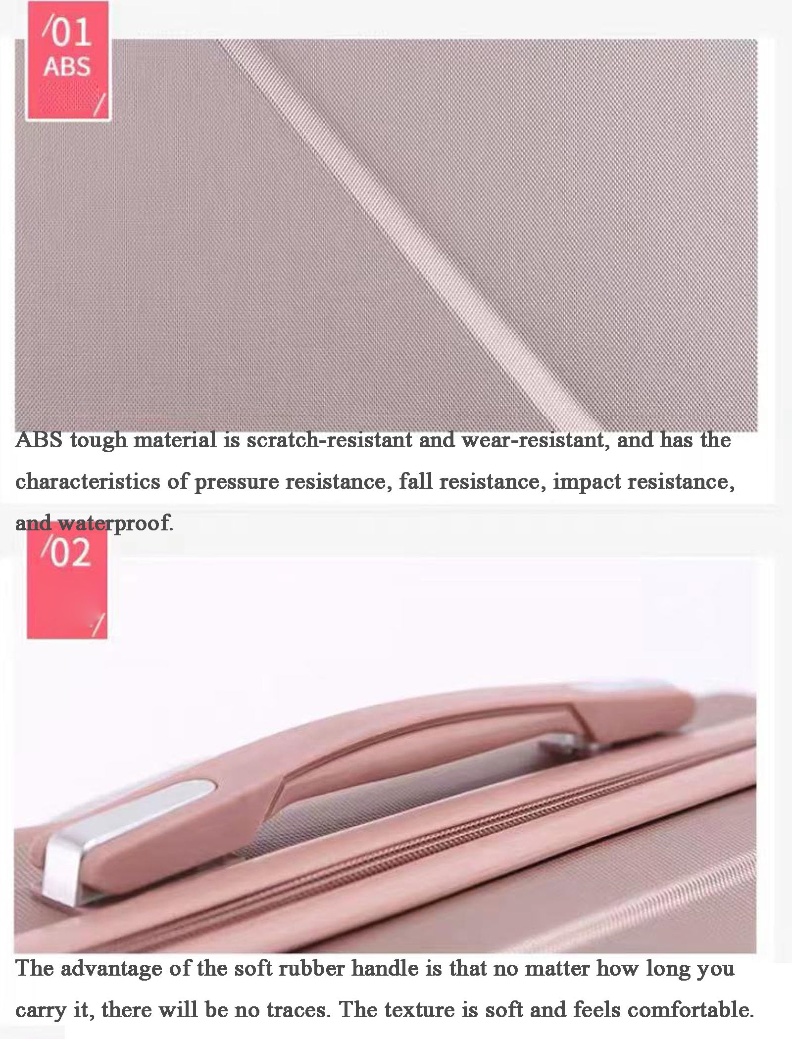 Zestaw walizek podróżnych, bagaż podręczny 50 cm i kosmetyczka 35 cm, lekka walizka z tworzywa ABS + PC z zamkiem, zestawy bagażowe, 2 sztuki z kółkami obrotowymi (zielona 56 cm)