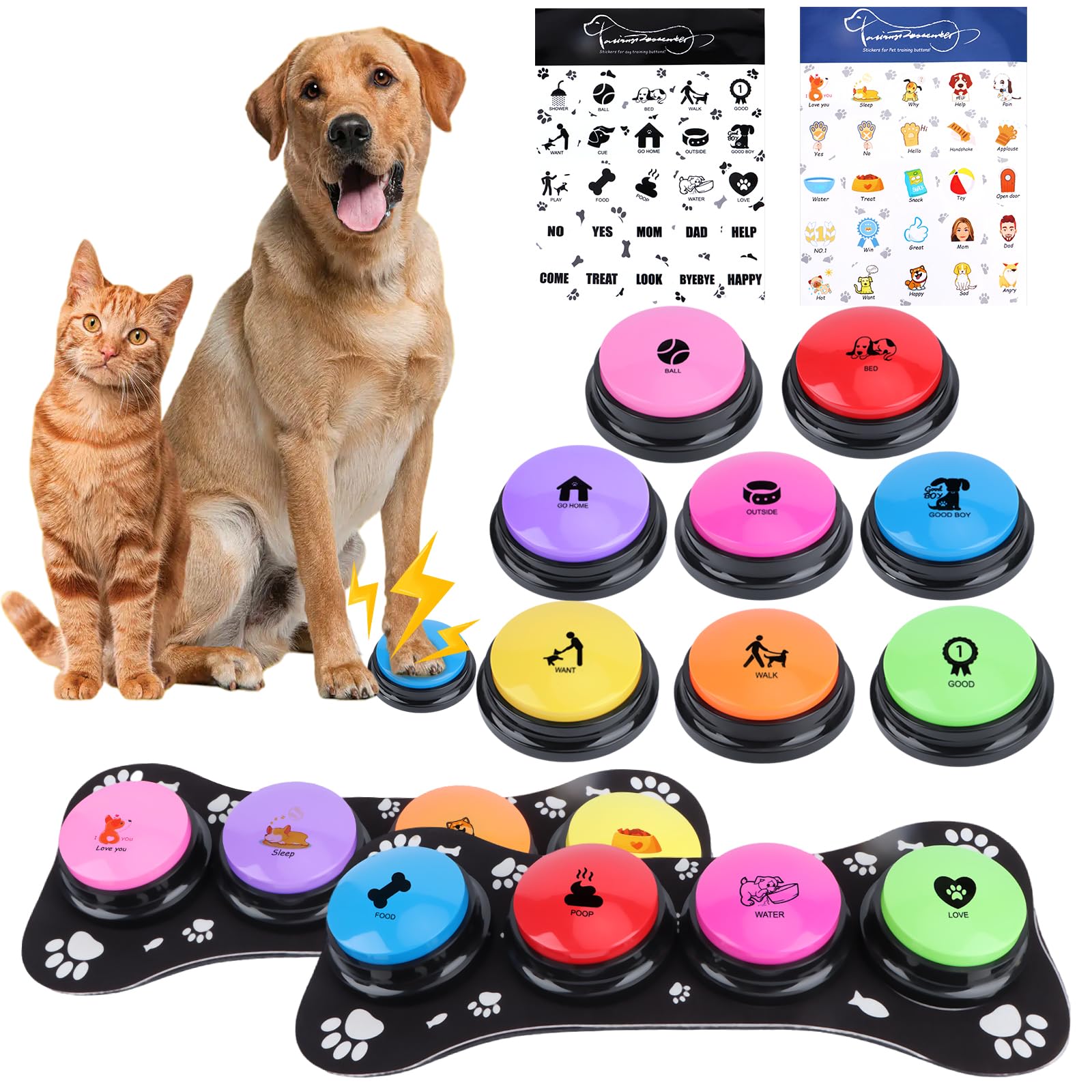 REAQUE 8-Button Talking Set with 2 Mats