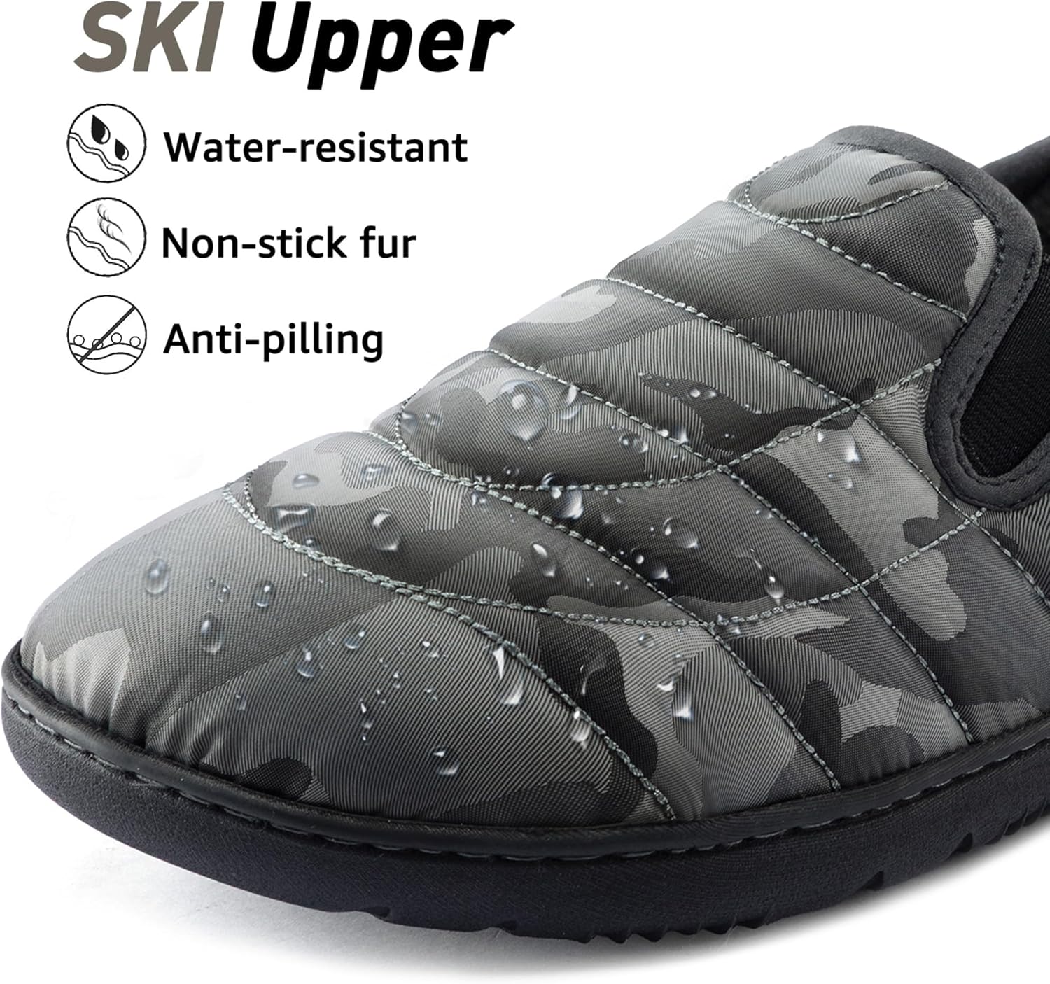 LazyStep Men's Loafer Slippers with Memory Foam and Indoor Outdoor House Shoes