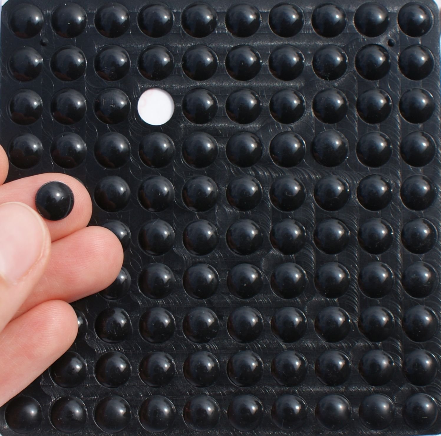 Homewaretakeaway Orange Black Small Rubber Feet Bumpons ~ 8Mm X 2Mm ~ Self Adhesive Sticky Pads Dots Stoppers ~ Anti Scratch Anti Bang Buffering Furniture Protectors (10)