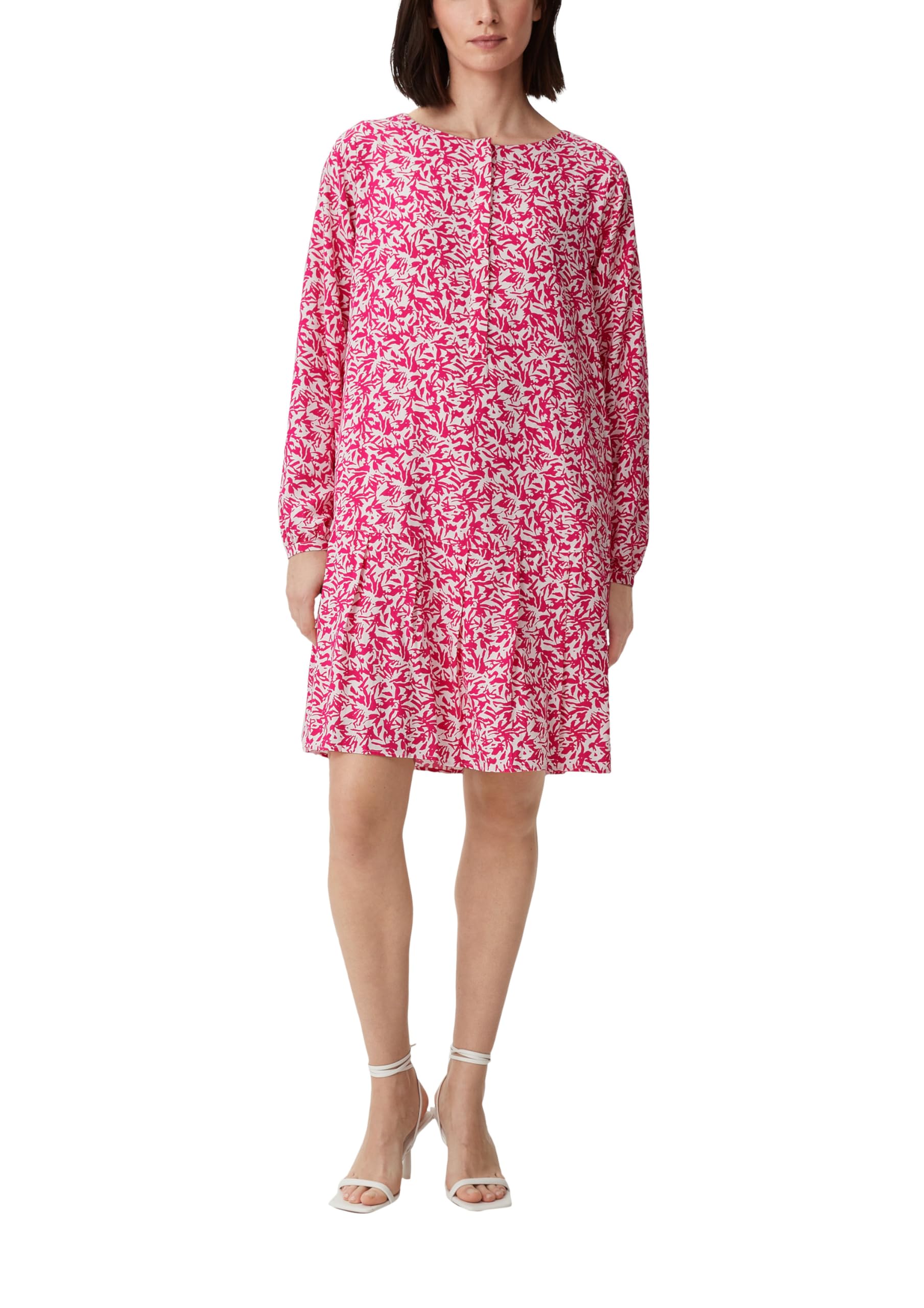 Comma Viskosekleid aus Popeline