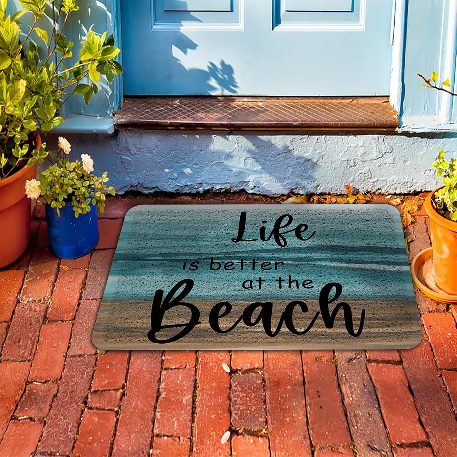 Front Door Mat,Heavy Duty PVC Outdoor Doormats