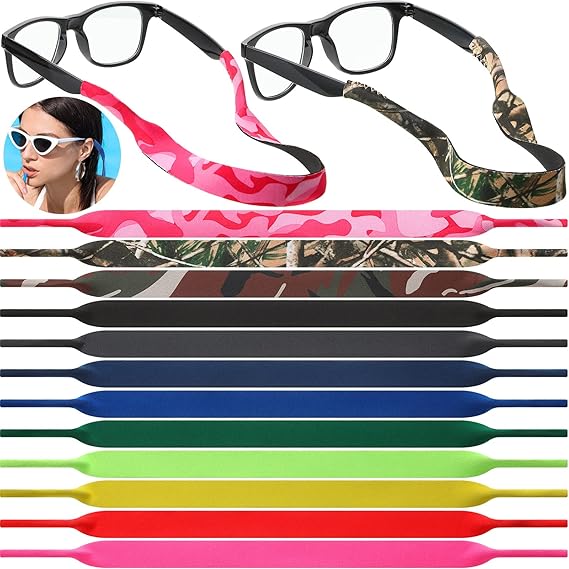 Kanayu 24 Pcs Floating Bulk Sunglass Strap Neoprene Eyewear Retainer