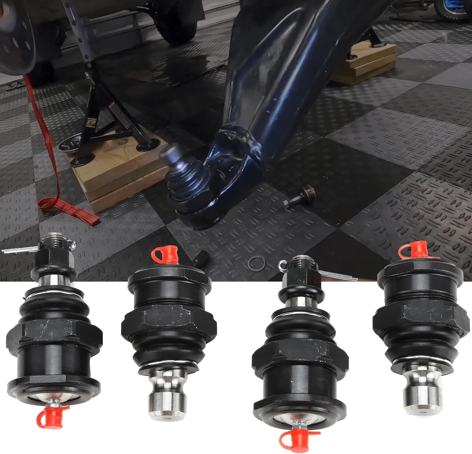 4pcs Heavy Duty Replacement Death Grip Ball Joint Set for Can-Am Maverick X3 2017 2018 2019 2020 2021 2022 2023, for Base Model X3 DS Turbo, 900 HO, R RC RS RR MAX MR DS Series Replace KRBJX3