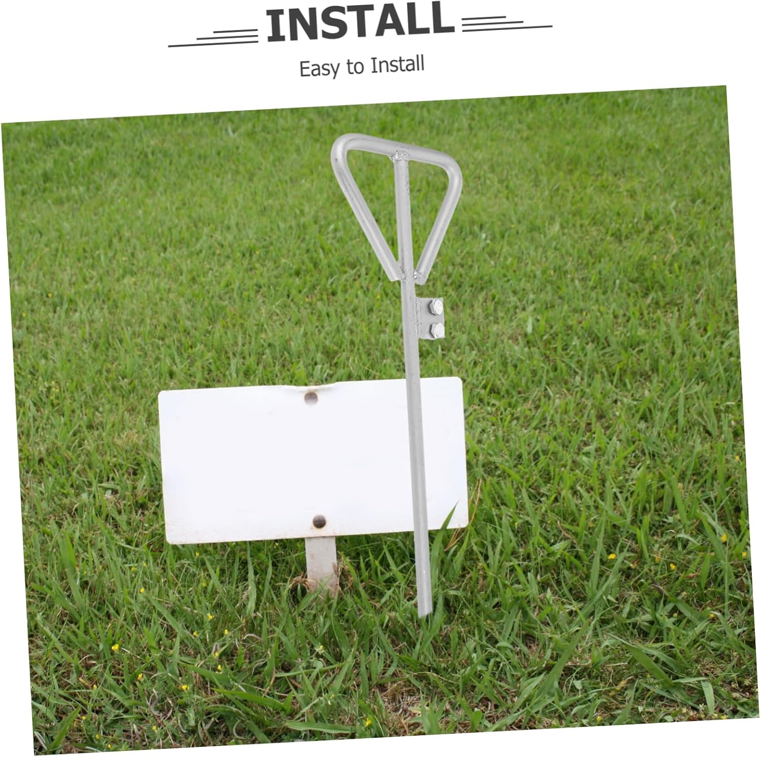 Angoily Galvanized Iron Grounding Rod for Electric Fences and Antennas Easy Installation Grounding Stake for Outdoor and Home Electrical Systems Design