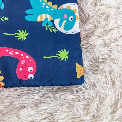 Miniatura 7 de Juego de ropa de cama de cuna para niños, juego de cuna de dinosaurio de 3 piezas para niños, juego de ropa de cama suave para cuna, sábana bajera,