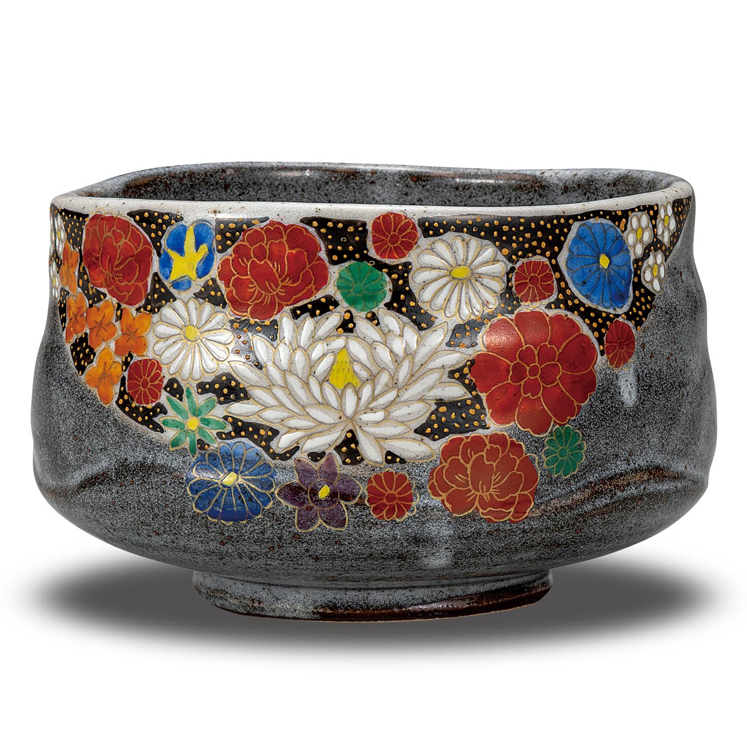 まっちゃ Japanese Matcha Bowl - 松本鐵山 Matsumoto Tetsuzan - Ao
