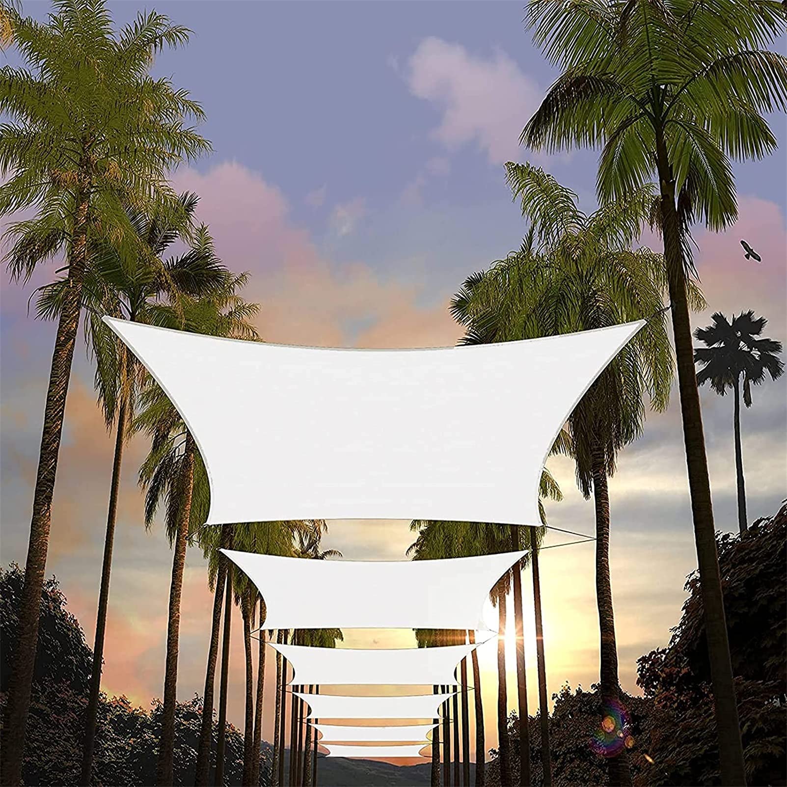 GAIJUAN Sonnensegel 2x7 M – UV-Schutz, Wasserdicht, Mit Ösen Und Seilen
