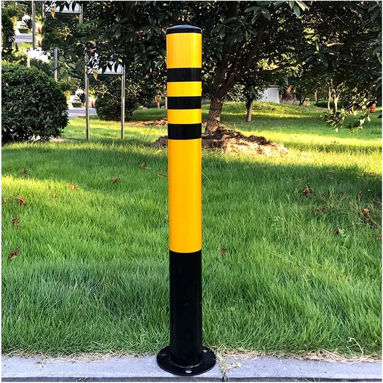 Safety Parking Bollard with Lock, Durable Collision Prevention Posts, Car Parking Barriers for Home Garage & Street Decor, 75x8cm (29.5x3.1inch) image 5