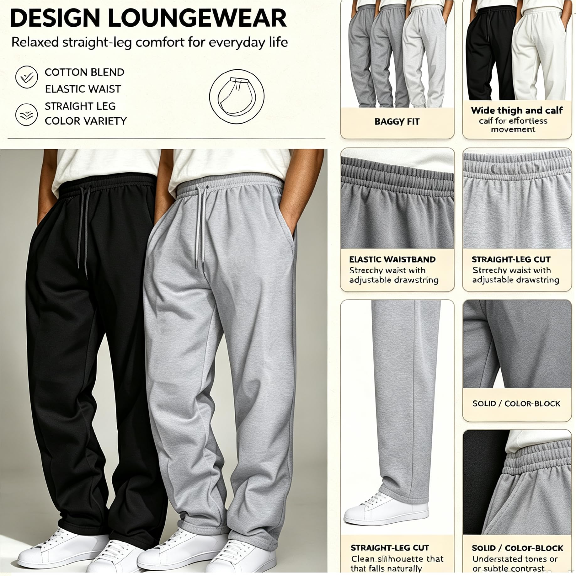3Er Pack Jogginghose Herren Baggy Sweathose Mit Gummizug Traininghose