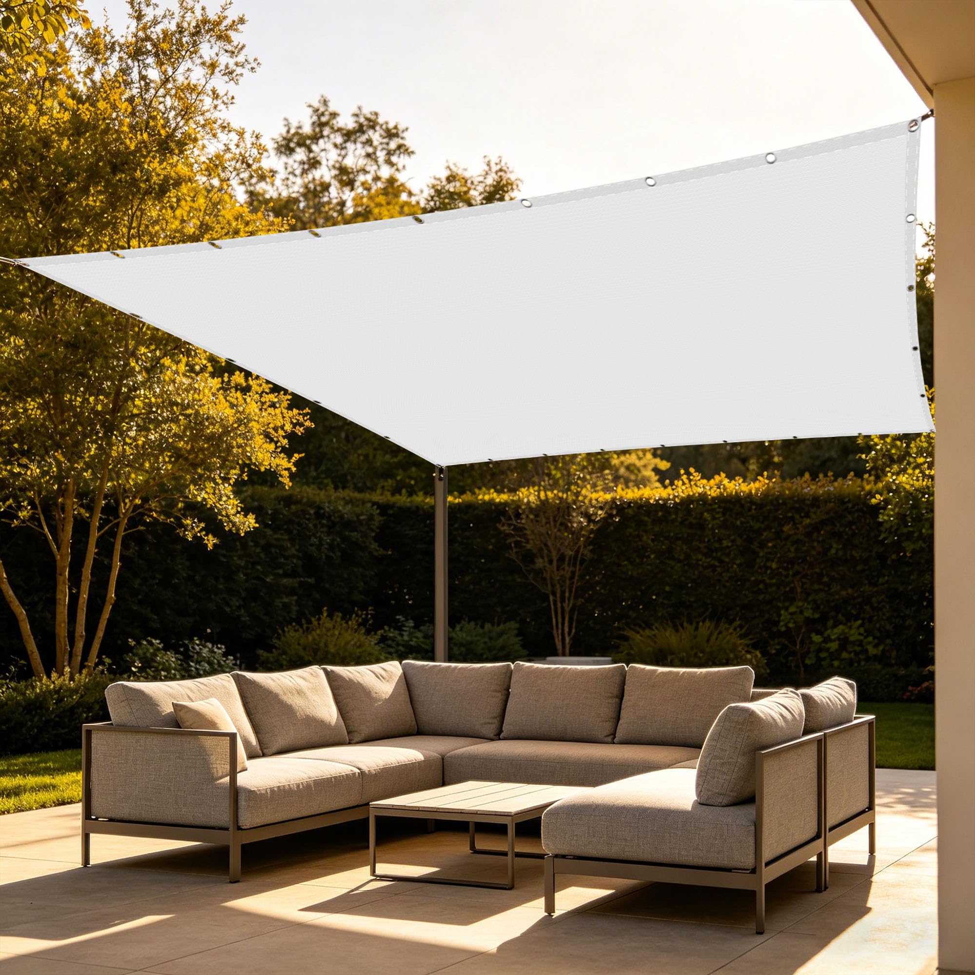Voile d'ombrage 2.5 x 7 m protégez votre terrasse de la chaleur étouffante
