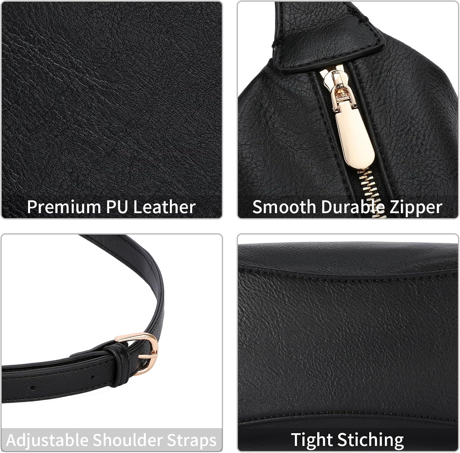 FALAN MULE Hobo Bags for Women Soft Foldable PU Leather Tote Crossbody Purses Stylish Slouchy Shoulder Handbag