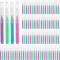 Vista 32 de Patelai 100 piezas de cepillos para limpiador, cepillo interdental, palillo de dientes, cabezal de hilo dental, hilo dental, higiene dental, hilo