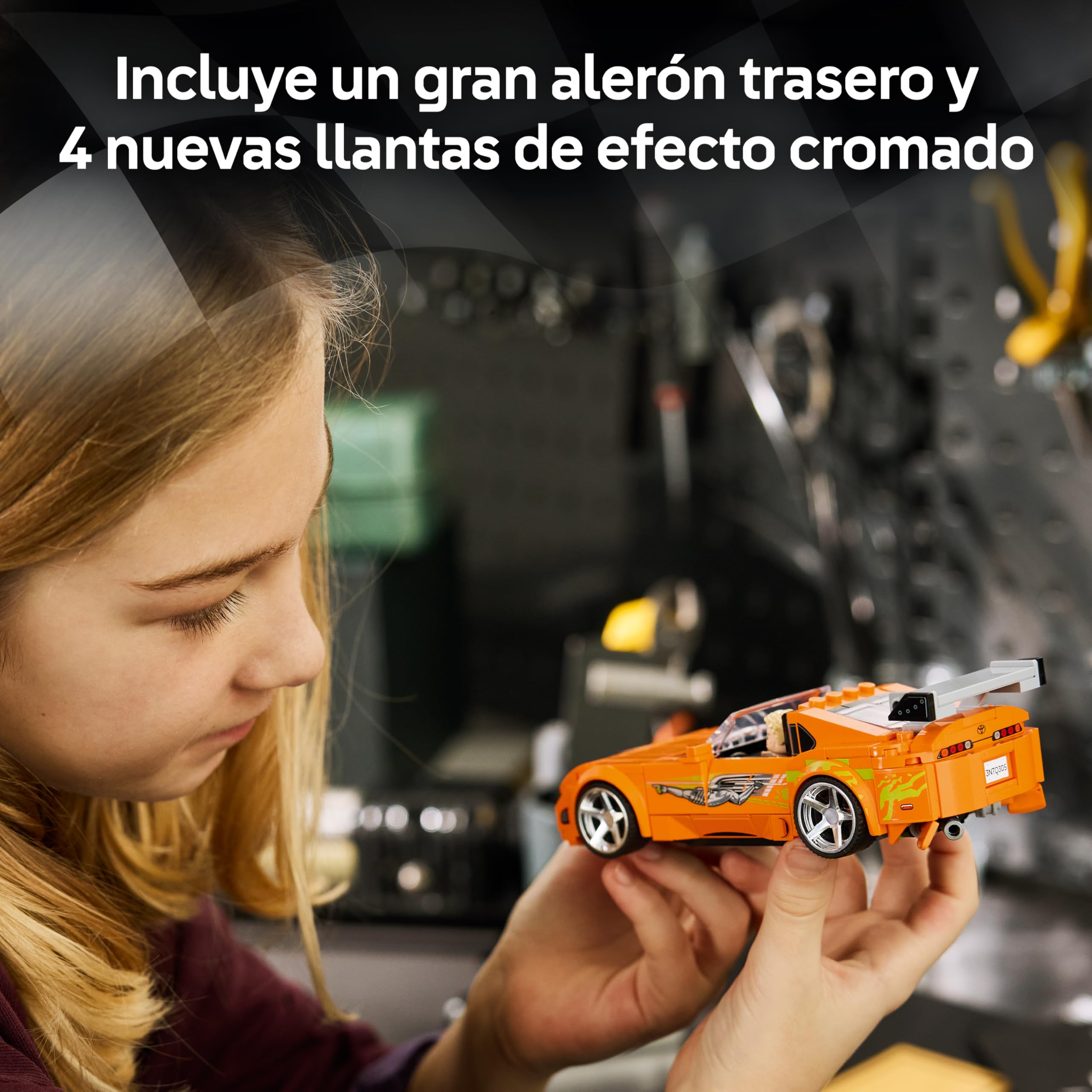 LEGO Speed Champions Toyota Supra MK4 de A Todo Gas - Maqueta de Coche Deportivo de Juguete con Minifigura de Brian O'Conner - Regalo Stem para Niños de 10+ Años Fans de Fast & Furious - 77260