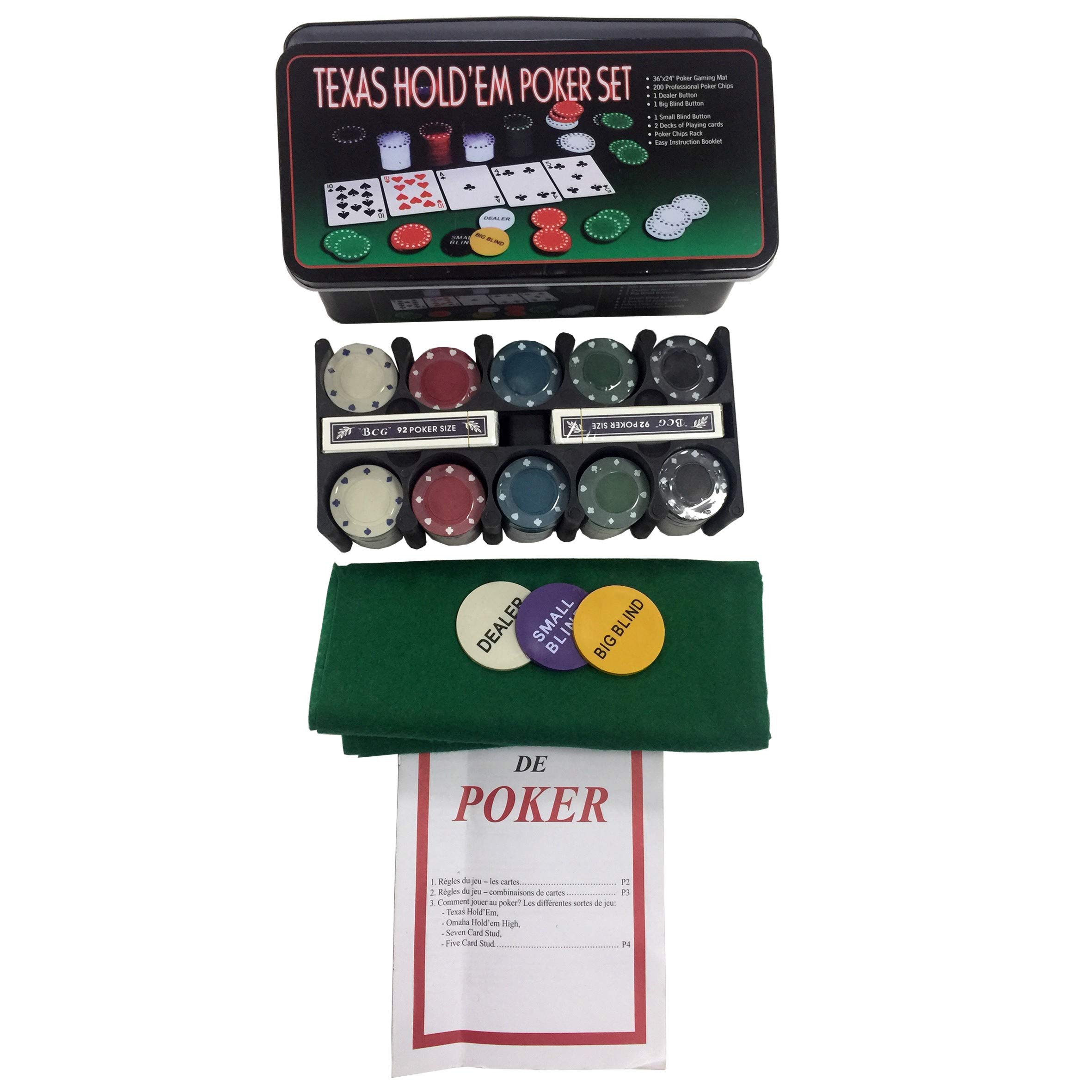 AK Sport 603013 Texas Hold'em zestaw do pokera, czarny