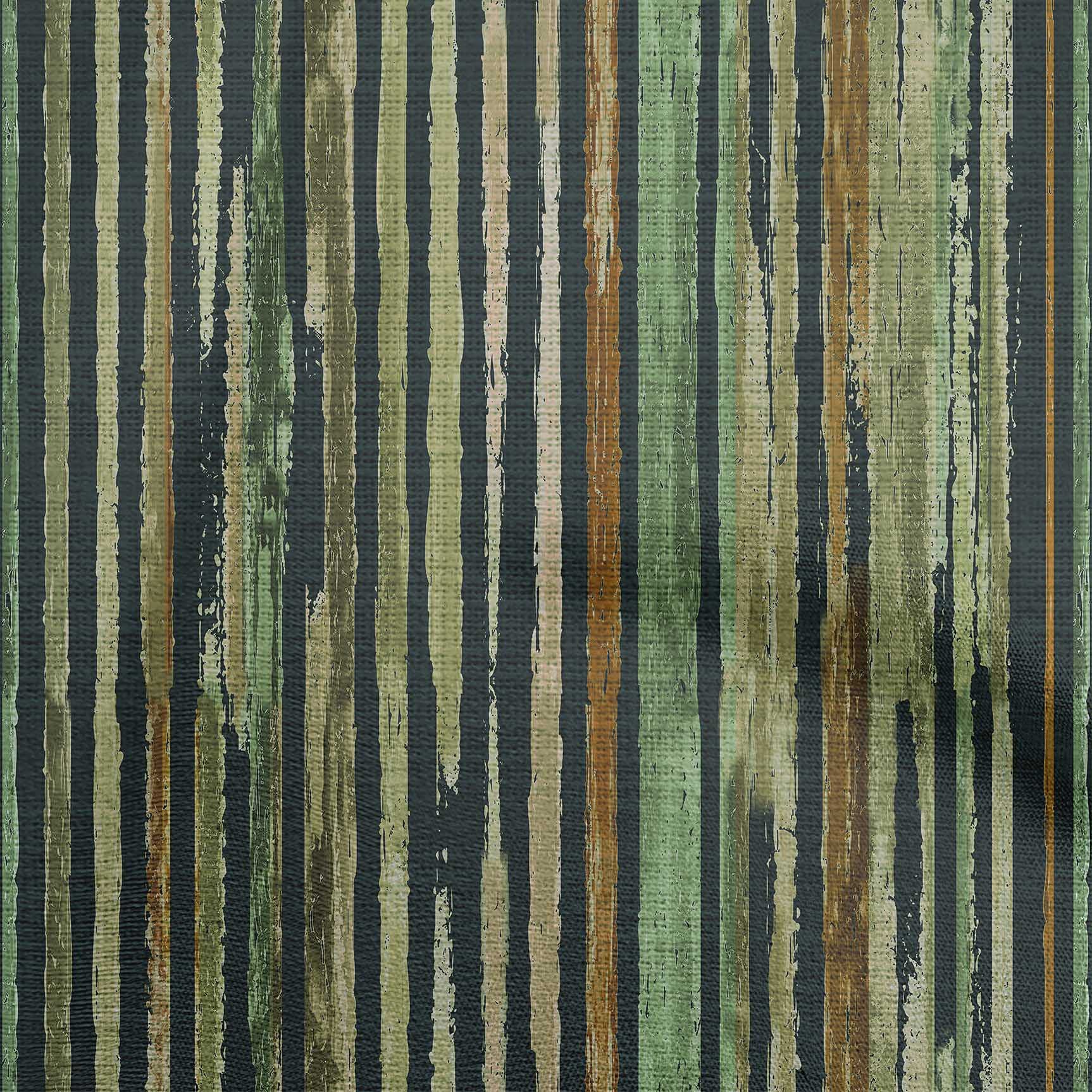 oneOone Cotton Poplin Forest Green Fabric Striped Line Quilting Supplies Print Sewing Fabric by The Yard 42 Inch Wide