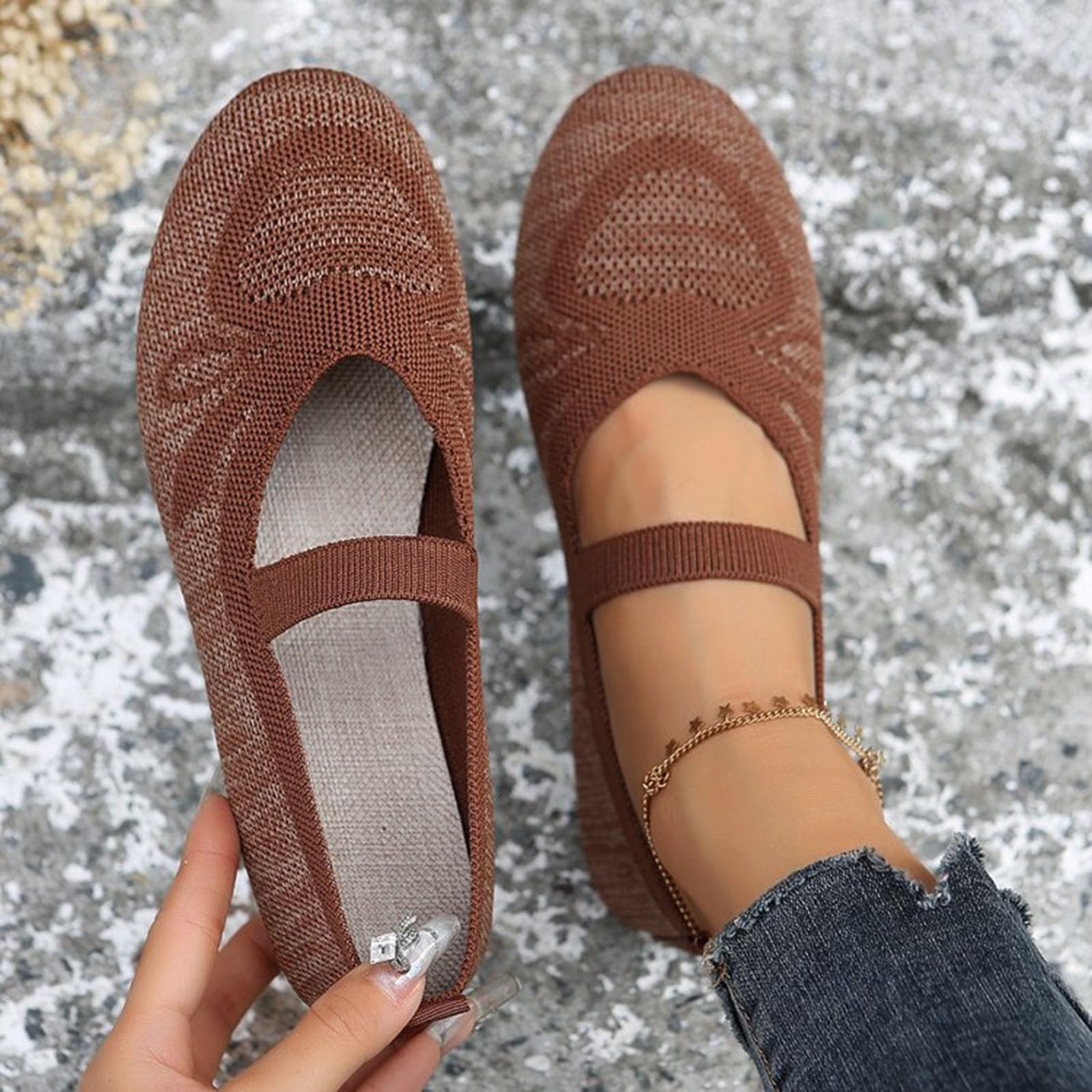 Ballerines Femme Confort Pied Large – Mocassins Souples Petit Talon – Chaussures Été Chic & Orthopédiques