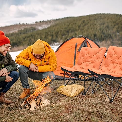 Miniatura 3 de LILYPELLE Silla plegable de gran tamaño, silla plegable portátil para camping, playa, picnic, barbacoas, eventos deportivos con bolsa de transporte,