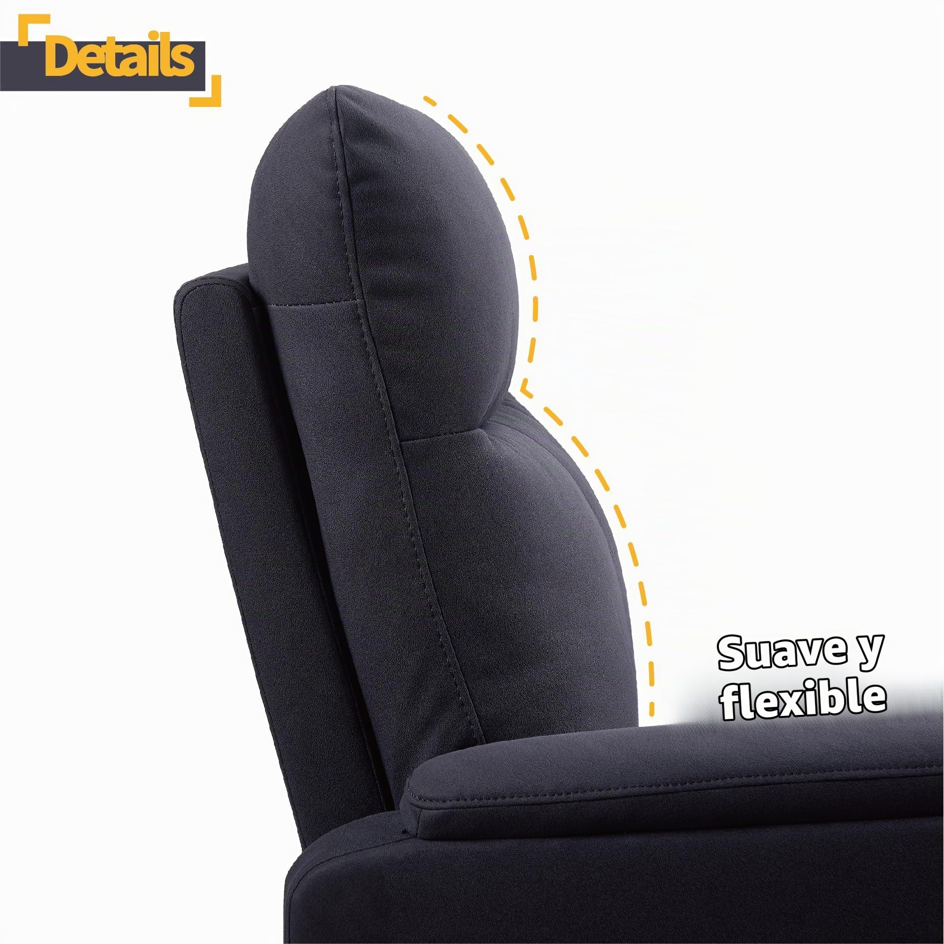 Z-hom Sillón Relax con Reposapiés, Sistema de Apertura Push, Compacto, 2 Posiciones de Tumbada y Posición Cero, Butaca Salón Reclinable hasta 160º