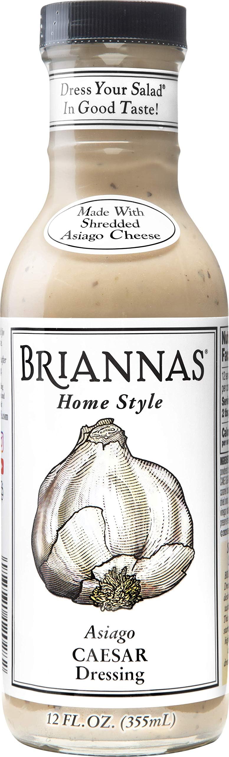 BRIANNAS Home Style Asiago Caesar Dressing Fine Salad
