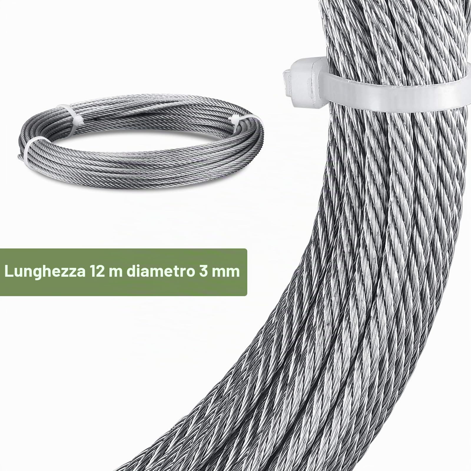 Pianta Rampicante Telaio Supporto Rete Piante Rampicanti, 24Metri Corda in Acciaio Inox Kit Di Fissaggio Rete Filo Giardino Casa