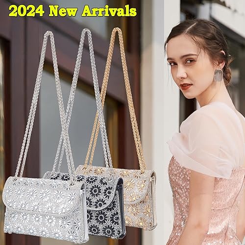 Miniatura 3 de Bolsos de hombro, bolsa cruzada, monederos, bolsos de mano con cristales de diamantes de imitación, bolsa de noche para mujer, bolso de mano con