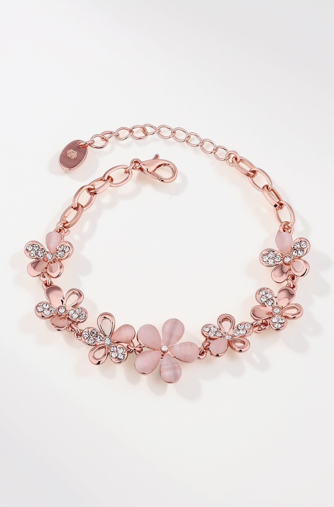 Latest 18k Rose Gold Stylish Bracelet Earrings Combo Jewellery For Women and Girls