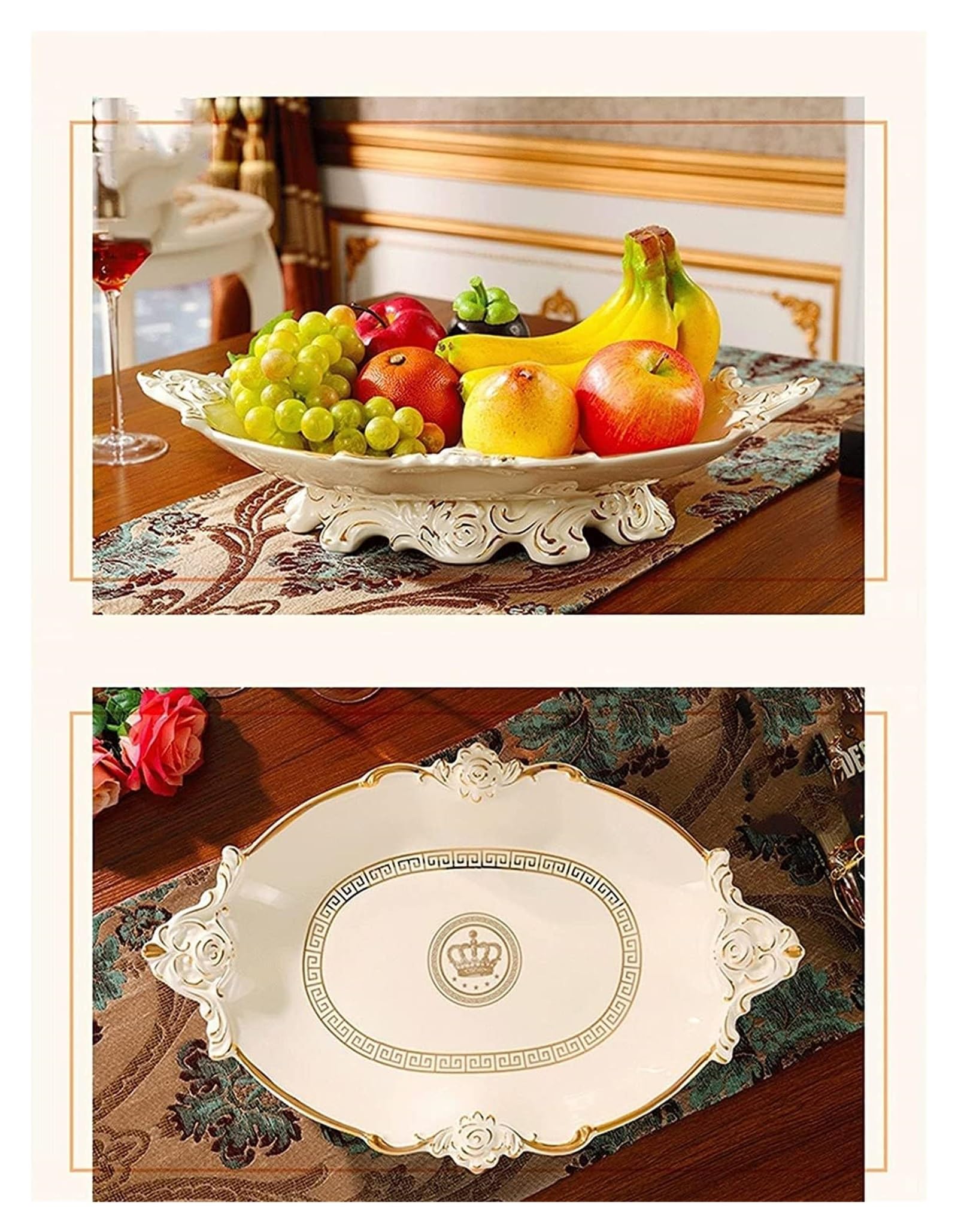 Miski na owoce Kosz na owoce Miska na owoce Ceramiczne miski na owoce Porcelanowe naczynia do serwowania na kolację na owoce do kuchni Dekoracyjne