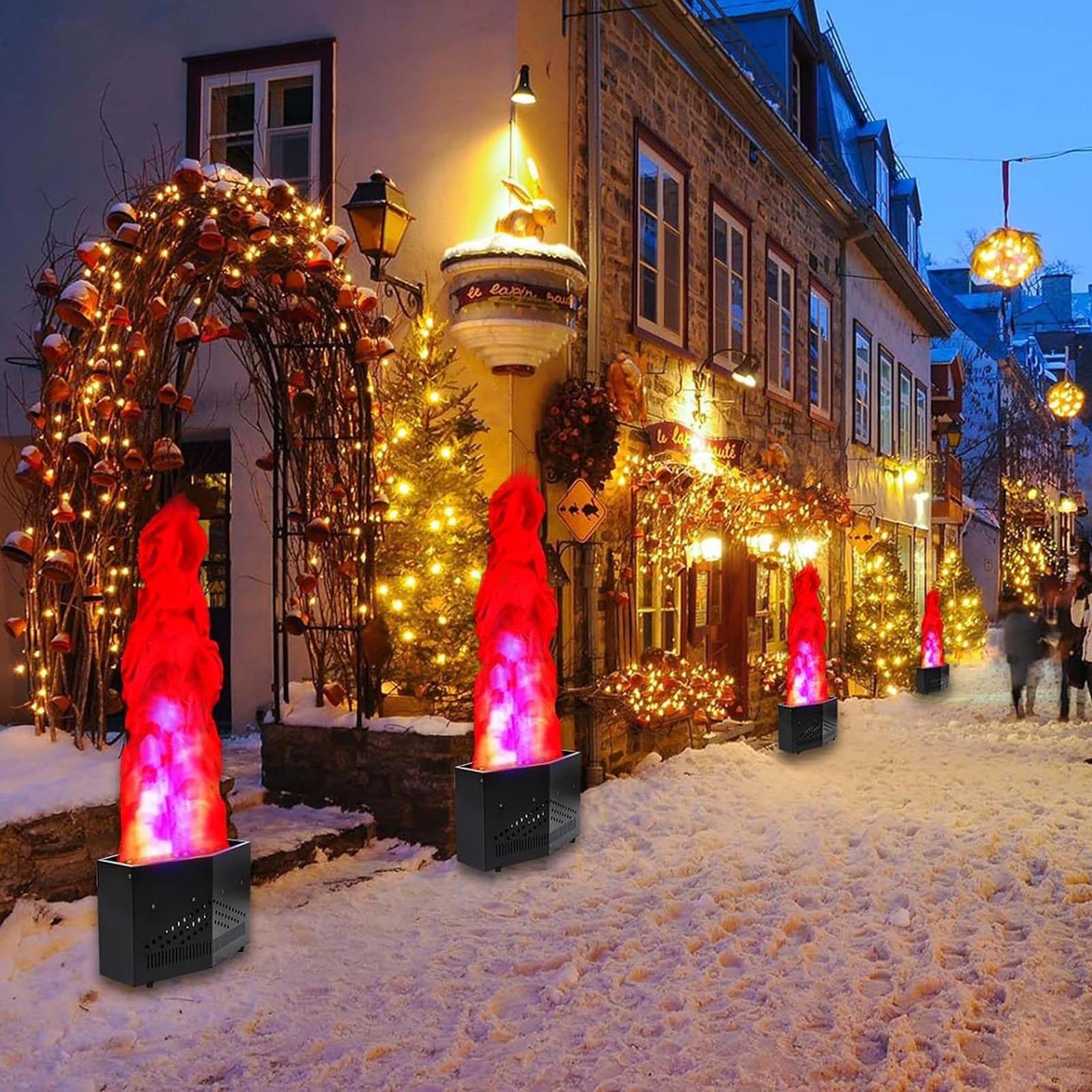 3D-Feuerflammenlicht, Lagerfeuer, 1,52 M GroßE, Tragbare Feuer-AtmosphäRenlampe Mit 36 ​​Led-Leuchten/Fernbedienung, FüR BüHne, Dj, Party, Nachtclub, Besondere Feiertage, Camping Im Freien 1.8m