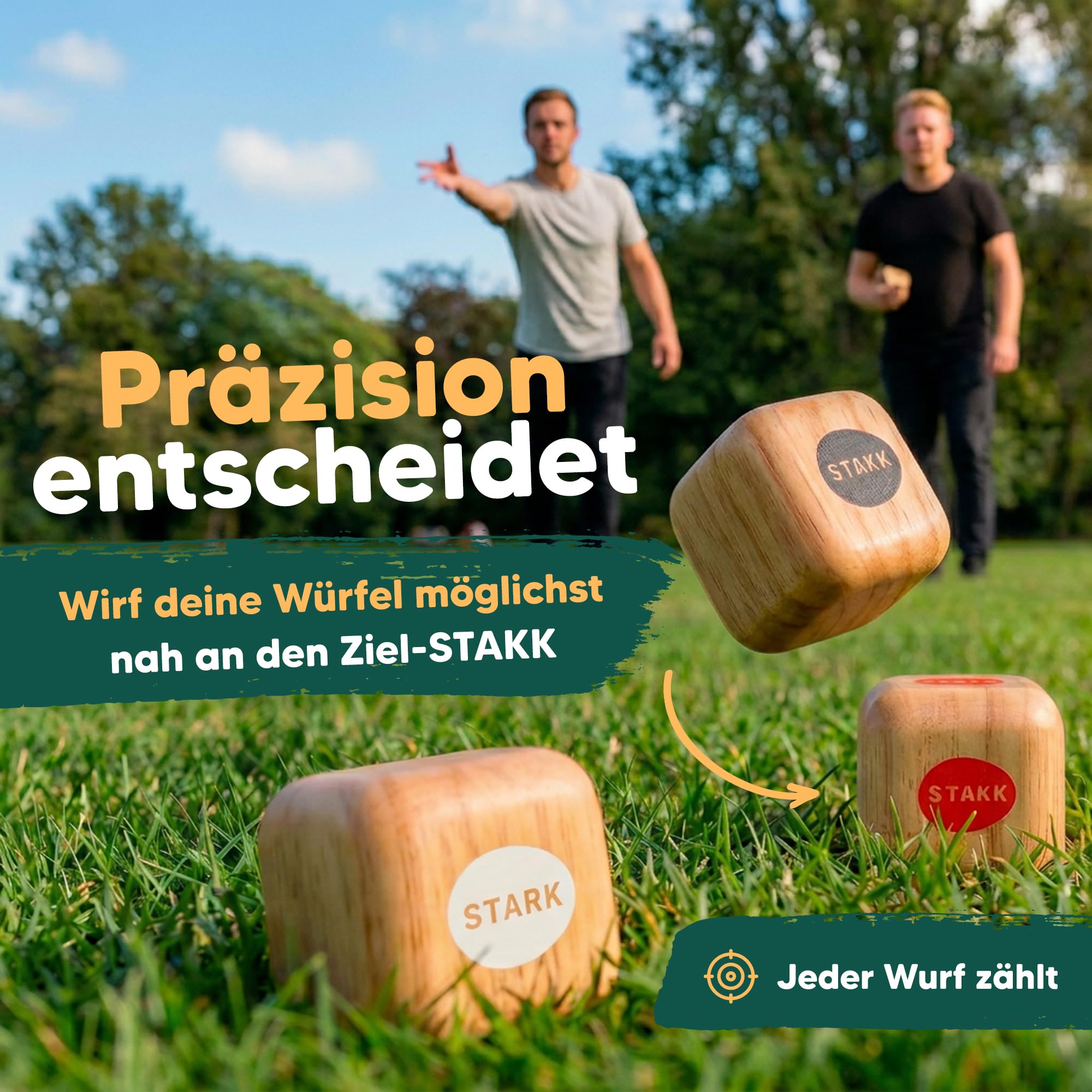 Das Neue Outdoor-Wurfspiel für Kinder & Erwachsene | Boccia-Boule mit modernem Twist | spannendes Garten- und Strandspiel für Jung & Alt | Erfunden in Deutschland