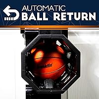 Vista 6 de Franklin Sports Mini Aro de Baloncesto con Reboteador y Pelota - Aro de Baloncesto Para Sobre la Puerta Con Reboteador Automático de Pelota - Juego