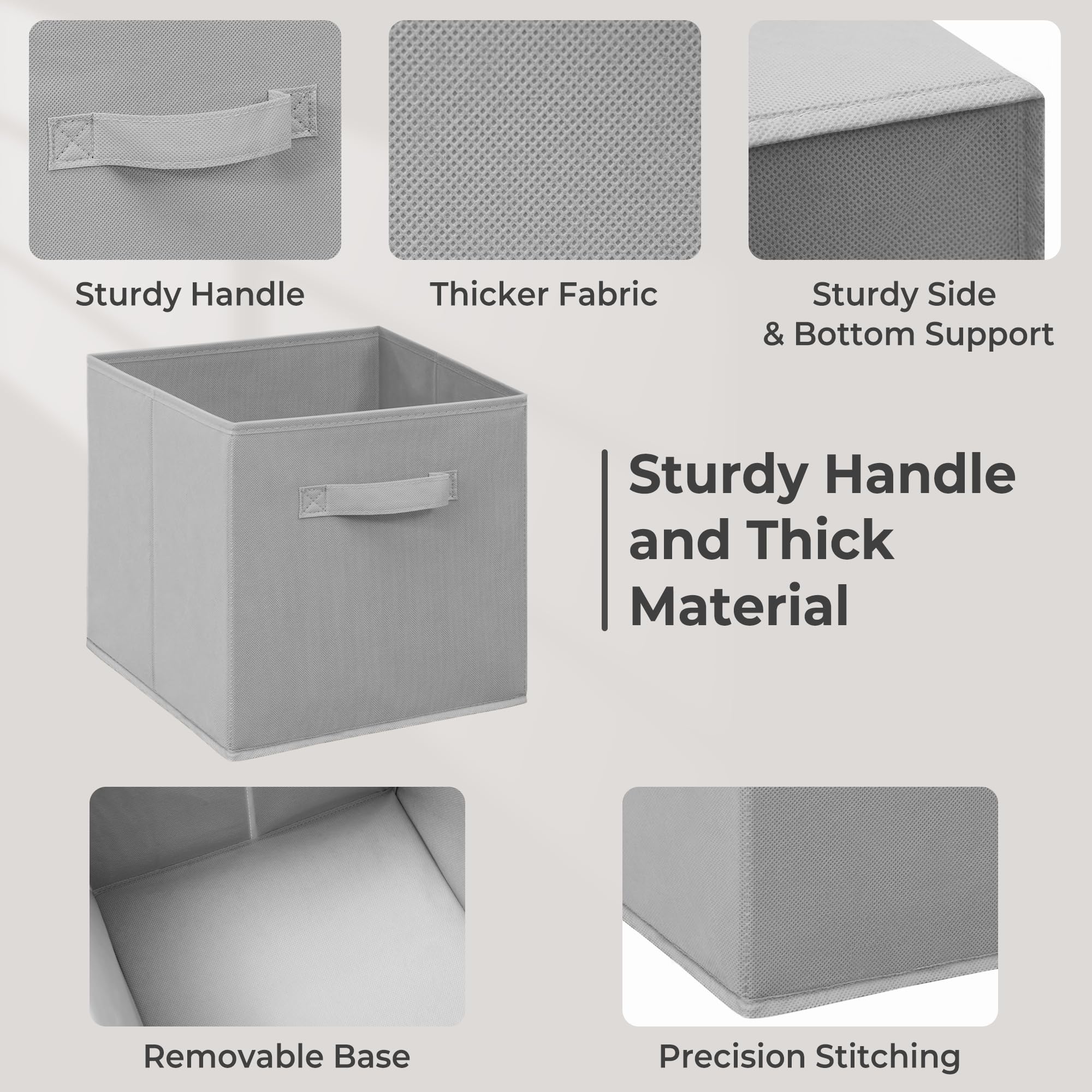 27,9 x 27,9 cm große Aufbewahrungskörbe, Stoff, faltbare Aufbewahrungsbox, zusammenklappbarer Schrank-Organizer für Kleidung, Decken, Büro, Schlafzimmer, Wohnzimmer, Regal, Schrank