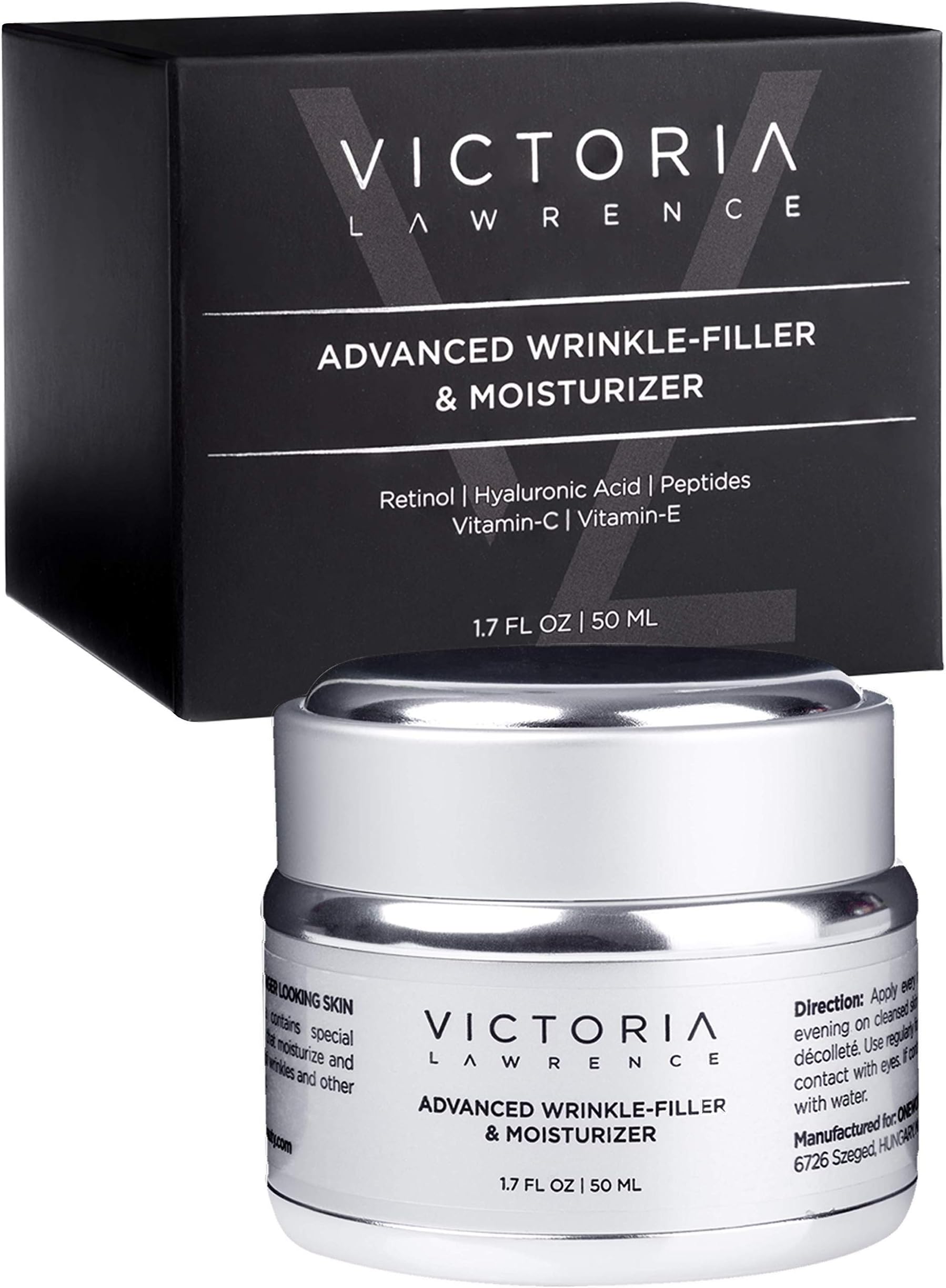 Advanced Wrinkle Filler & Moisturizer for Face - Retinol Cream Face Moisturizer & Anti Wrinkle Cream for Women - Anti Aging Face Cream for Women - Retinol, Hyaluronic Acid, Vitamin-C, Peptides