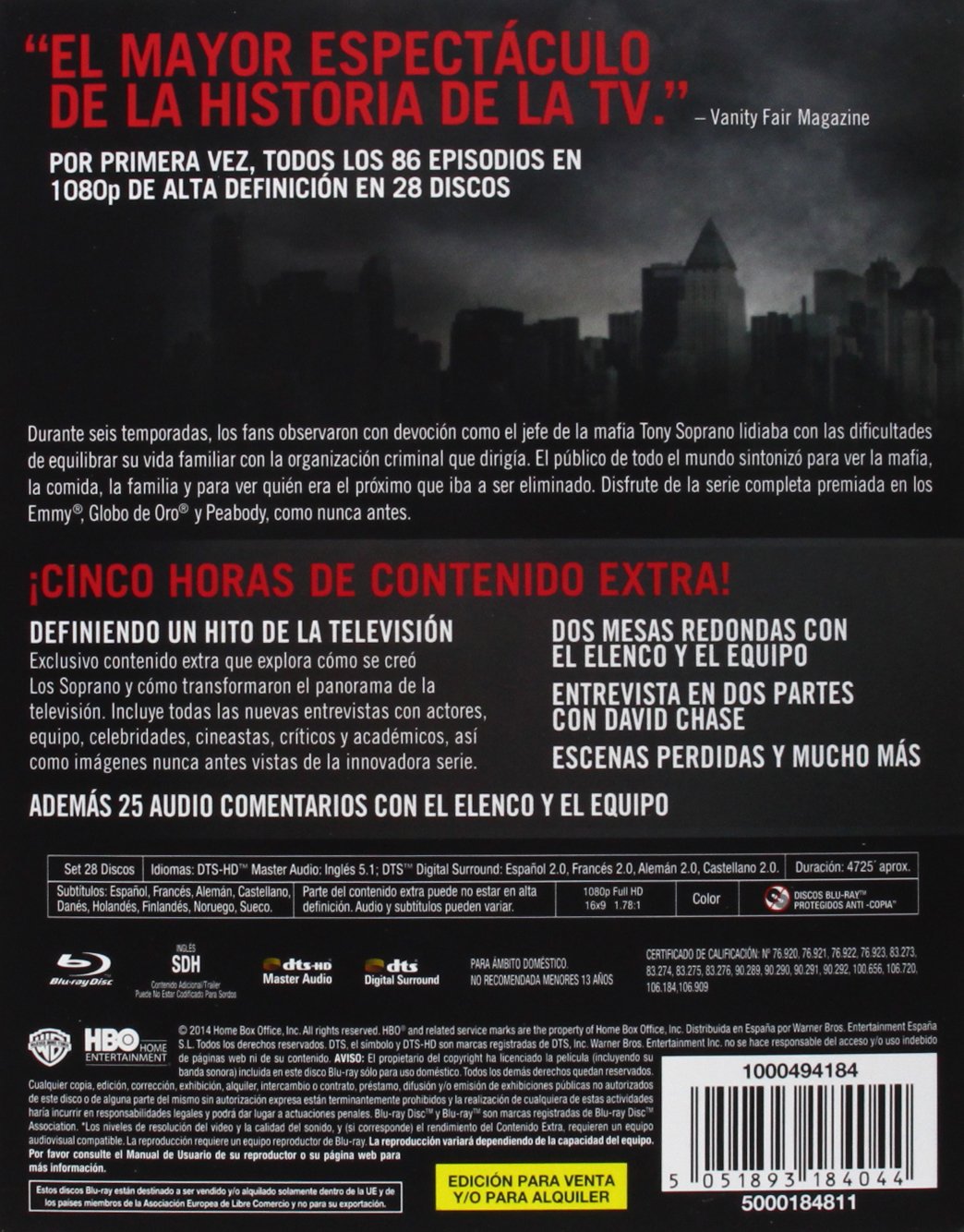 Pack Los Soprano Temporada 1-6 Blu-Ray