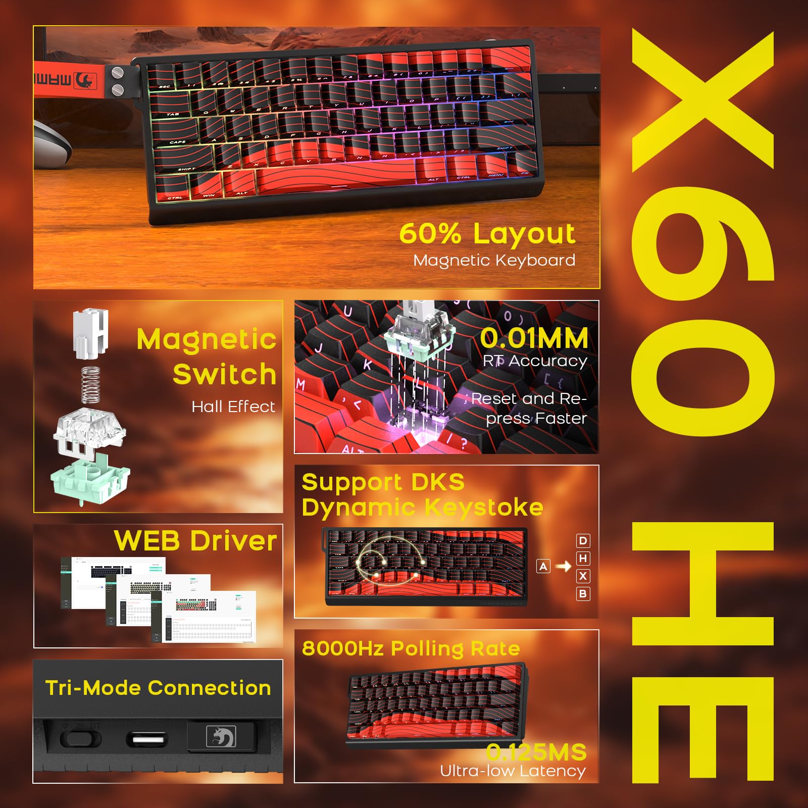 e-元素 Z-88 赤軸 Attack Shark x11 セット　送料込 Amazon.com: ATTACK SHARK X11 Mouse and X60 HE Keyboard Wireless